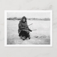 Eskimo Eisfischerei in Nome, Alaska Fotografie