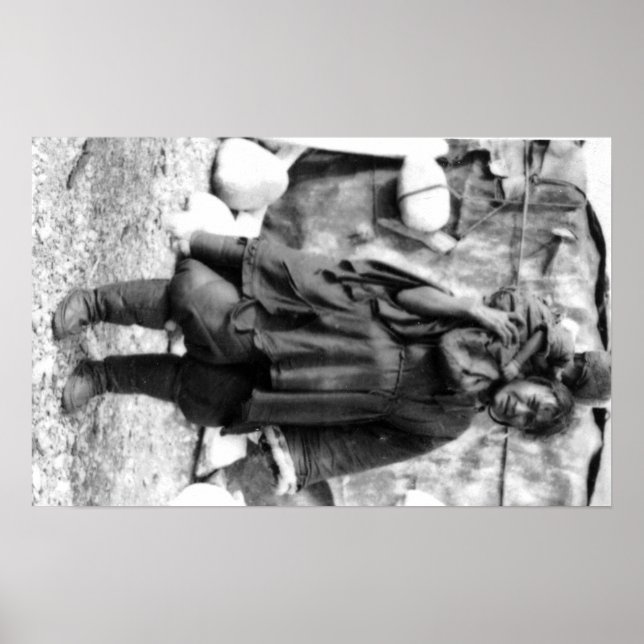 Eskimo Frau und Kind in Alaska Fotografie Poster (Vorne)