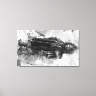 Eskimo Girl in einem Park in Nome, Alaska Leinwanddruck