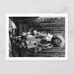 Eskimo Girl Wearing Fur Bekleidung Alaska Postkarte
