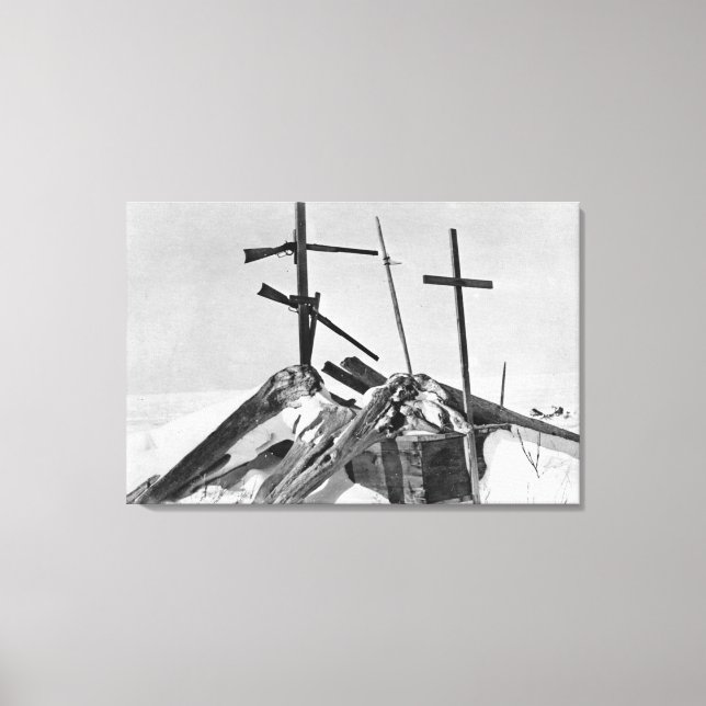 Eskimo Grave in Alaska Fotograf Leinwanddruck (Vorderseite)