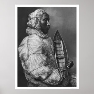 Eskimo Kayaker & Toy Boat 1922 Poster