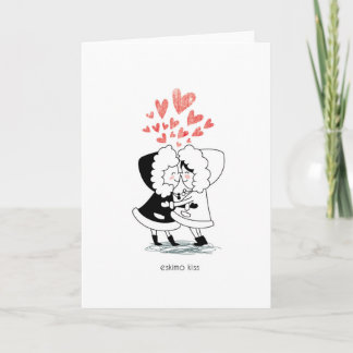 Eskimo Kiss Feiertagskarte