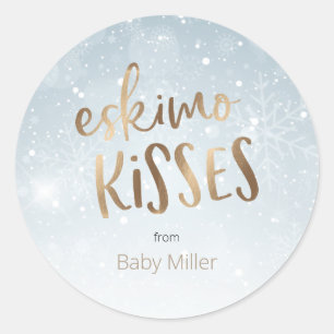 Eskimo Kisses Danke Ihnen für Tags Runder Aufkleber