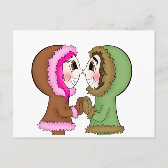 eskimo kisses postkarte (Vorderseite)