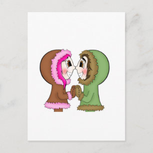 eskimo kisses postkarte