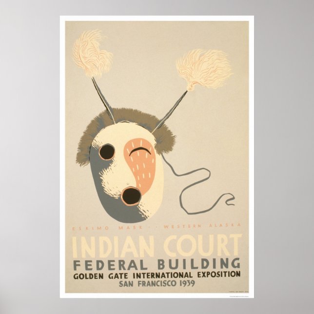 Eskimo Mask Golden Gate 1939 WPA Poster (Vorne)