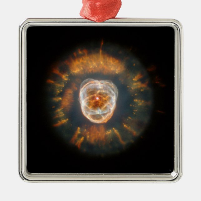 Eskimo Nebula Postcard Ornament Aus Metall (Vorne)