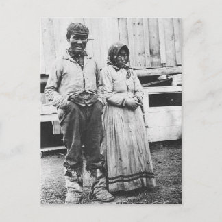 Eskimo-Paar Postkarte