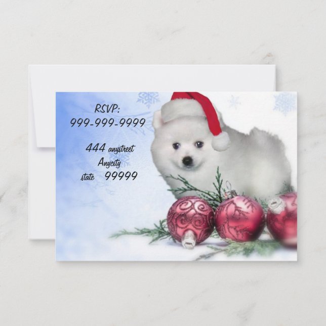 Eskimo-Welpe Einladung (Rückseite)