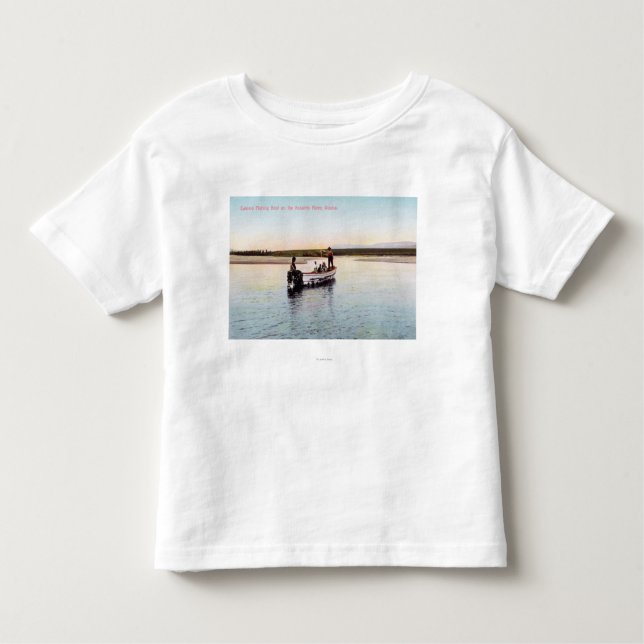 Eskimofischerboot auf dem Fluss Kleinkind T-shirt (Vorderseite)