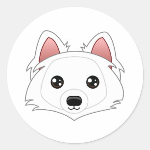 Eskimohundeaufkleber Runder Aufkleber