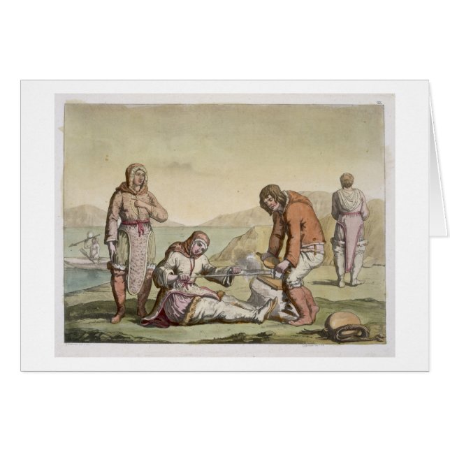 Eskimos, 1817 (Farbstich) (Vorderseite (Horizontal))