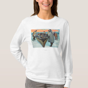 Eskimos, die Walfang-Boot starten T-Shirt