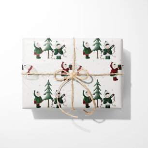 Eskimos & Polar Bears auf Creme Geschenkpapier