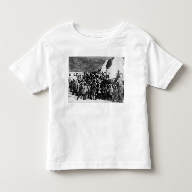 Eskimoschulkinder in Alaska-Fotografie Kleinkind T-shirt (Vorderseite)