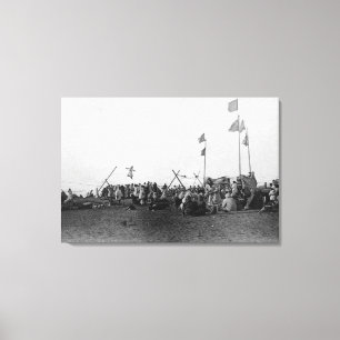 Eskimosport am Karren, Alaska-Fotografie Leinwanddruck