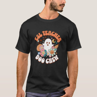 ESL Lehrer Boo Crew Geist Kürbis Retro Groovy Ha T-Shirt