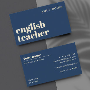 ESL-Lehrer Englisch als Zweitsprache Visitenkarte