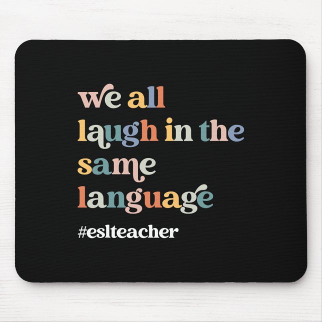 ESL Lehrer ESOL Student Niedlich zurück zur Schule Mousepad (Vorne)