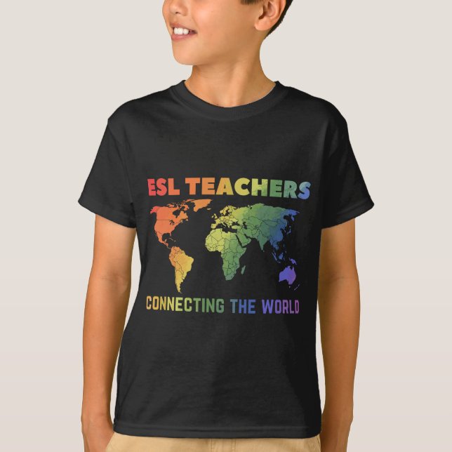 ESL-Lehrer verbinden den virtuellen Lehrer der Wel T-Shirt (Vorderseite)