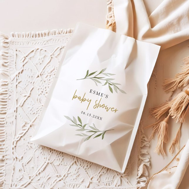ESME Bohemisch Greenery & Gold Baby Dusche Geschenktütchen (Von Creator hochgeladen)