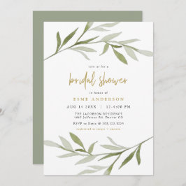 ESME Bohemisch Greenery & Gold Brautparty Einladung