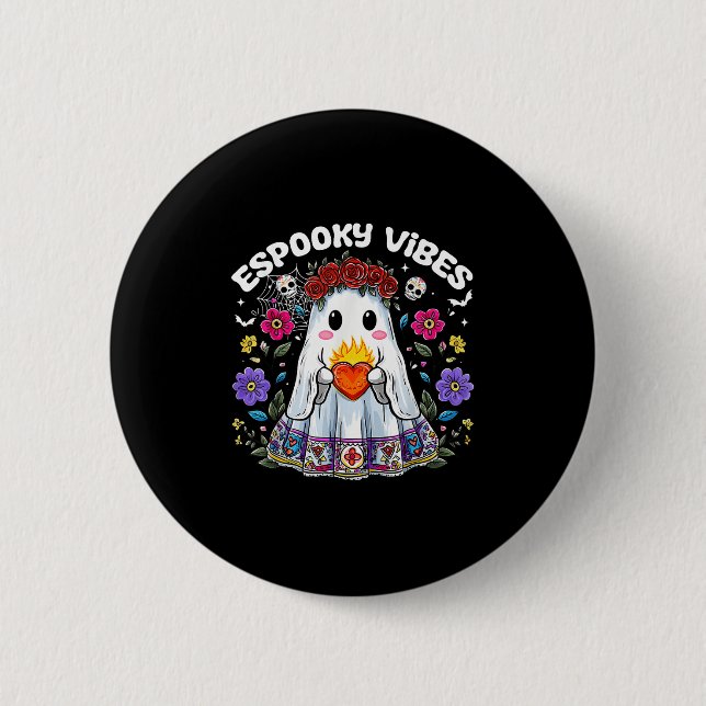 Esoky Vibes Maestra Soky Halloween Mexican Girls  Button (Vorderseite)