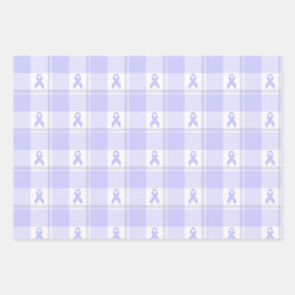 Esophageal Cancer Awareness Plaid Periwinkle Geschenkpapier Set
