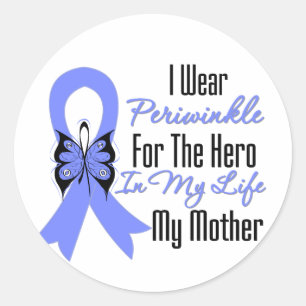 Esophageal Cancer Ribbon Hero Meine Mutter Runder Aufkleber