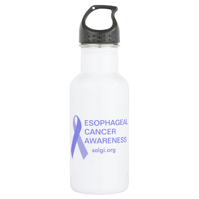 Esophageal Krebs-Bewusstsein Periwinkl Edelstahlflasche (Vorderseite)