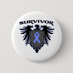 Esophageal Krebs-Überlebend-Wappen Button