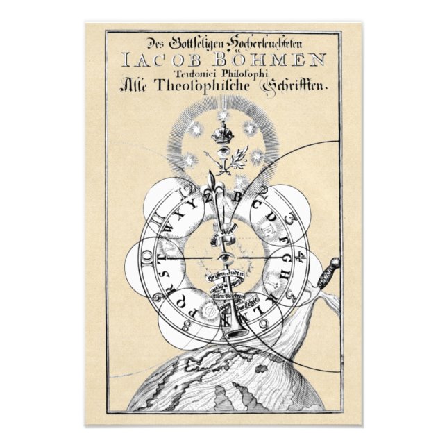 Esoteric Alphabet von Jakob Böhme Fotodruck (Vorne)