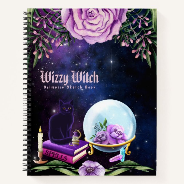 Esoteric Crystal Witchcraft Book Gothic Grimoire Notizbuch (Vorderseite)