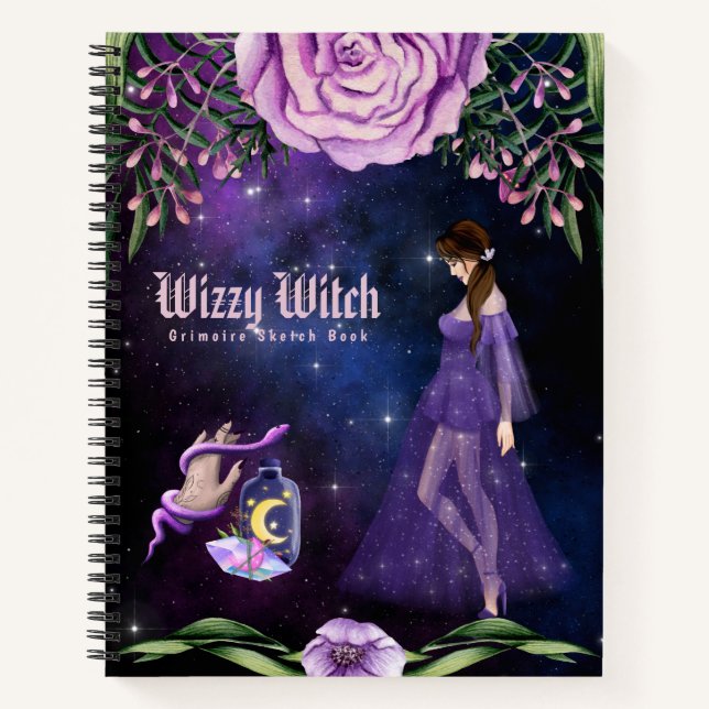 Esoteric Crystal Witchcraft Book Gothic Grimoire Notizbuch (Vorderseite)