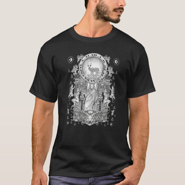 Esoteric Death Tarot Card Illustration   T-Shirt (Vorderseite)
