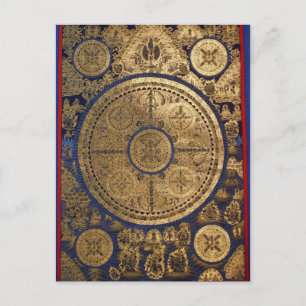 ESOTERIC GOLDEN THANGKA ART POSTKARTE
