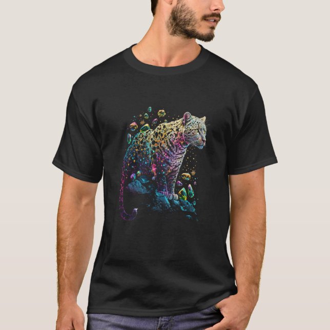 Esoteric Leopard Crystals Cute Illustration  4 T-Shirt (Vorderseite)