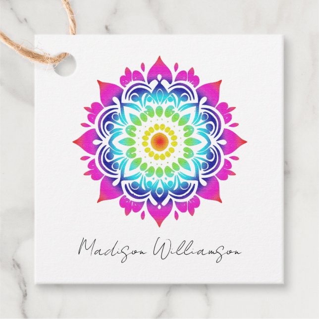 Esoteric Mandala Holistic Metaphysische Wellness-C Geschenkanhänger (Vorderseite)
