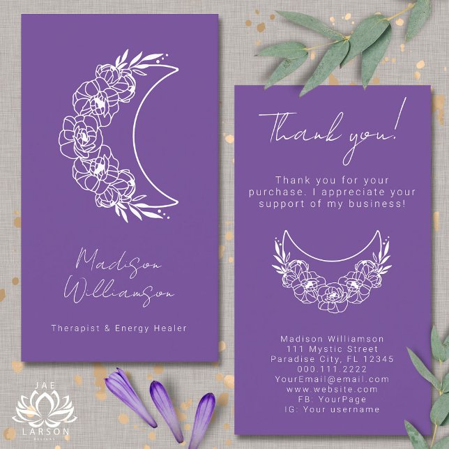 Esoteric Psychic Modern Foto Kunde Vielen Dank Visitenkarte (Von Creator hochgeladen)