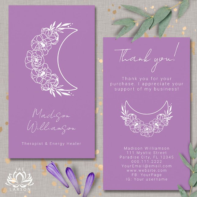 Esoteric Psychic Modern Foto Kunde Vielen Dank Visitenkarte (Von Creator hochgeladen)