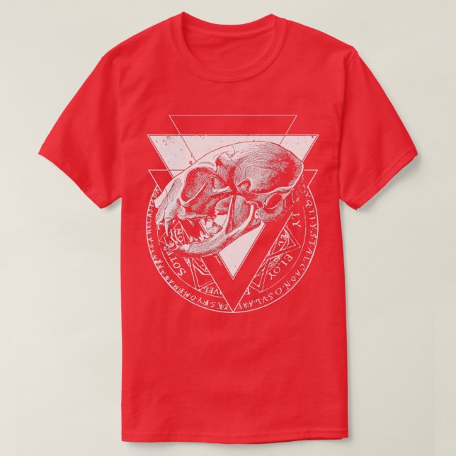 Esoteric Skull Cat T-Shirt (Design vorne)