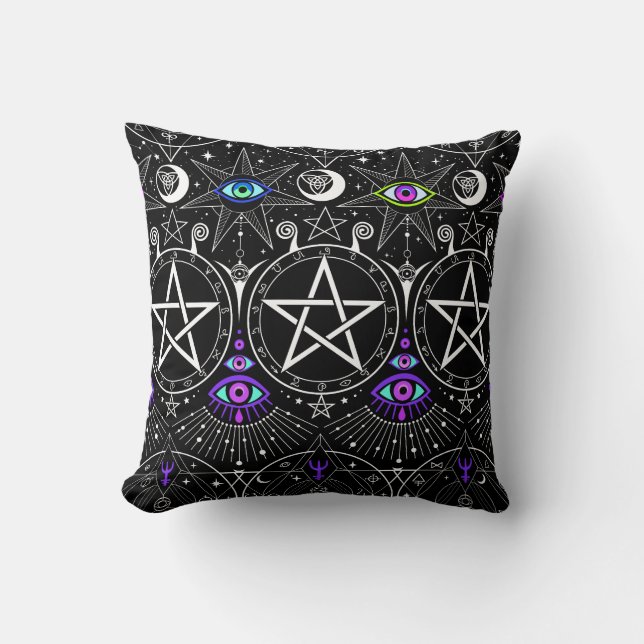 Esoteric symbols Throw Pillow Kissen (Vorderseite)