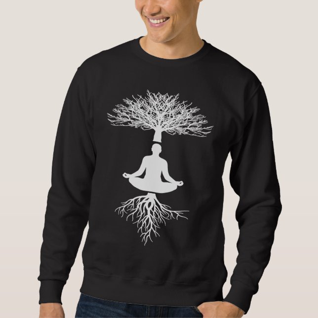 ESOterik Tree of Life Yoga Tree of Life Meditation Sweatshirt (Vorderseite)