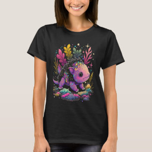 Esoterische Axolotl Pet Kristalle Niedliche Illust T-Shirt
