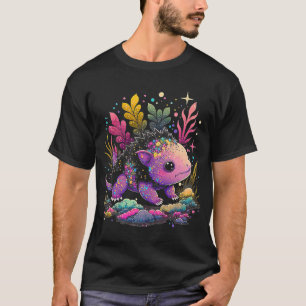 Esoterische Axolotl Pet Kristalle Niedliche Illust T-Shirt