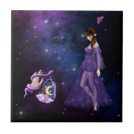 Esoterische Hexenkraft Magick Lila Geschenk für He Fliese