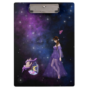 Esoterische Hexenkraft Magick Lila Geschenk für He Klemmbrett