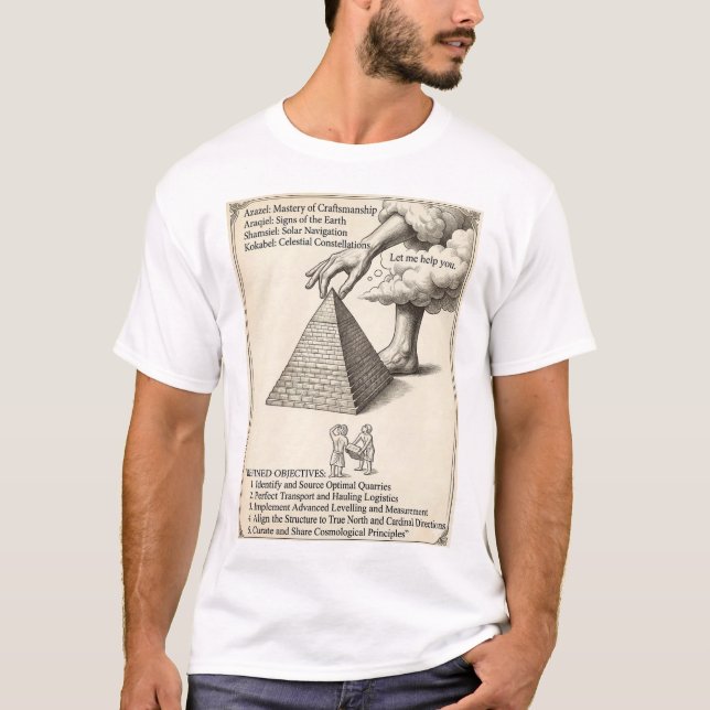 Esoterische himmlische alte Pyramide T-Shirt (Vorderseite)