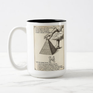 Esoterische himmlische alte Pyramide Zweifarbige Tasse
